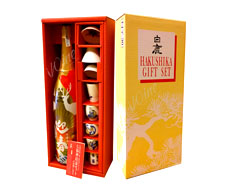 Rượu sake hakushika 1.8 l hộp quà kèm chén kiểu