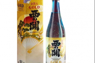 Rượu Sake Nishinoseki Vảy Vàng 720ml / 1%ABV